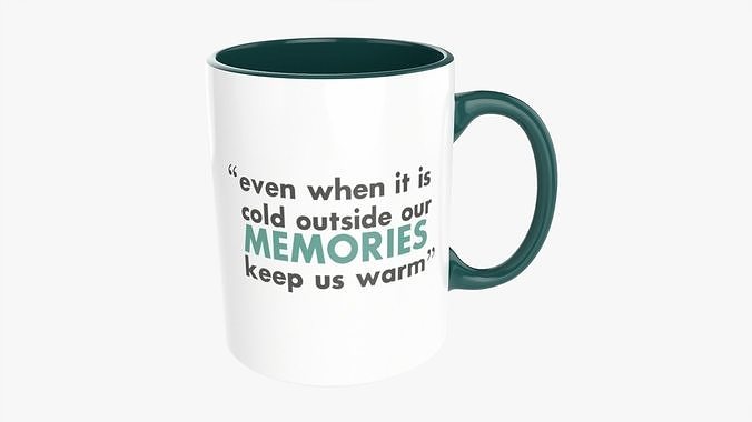 Coffee mug with handle 06 3D model