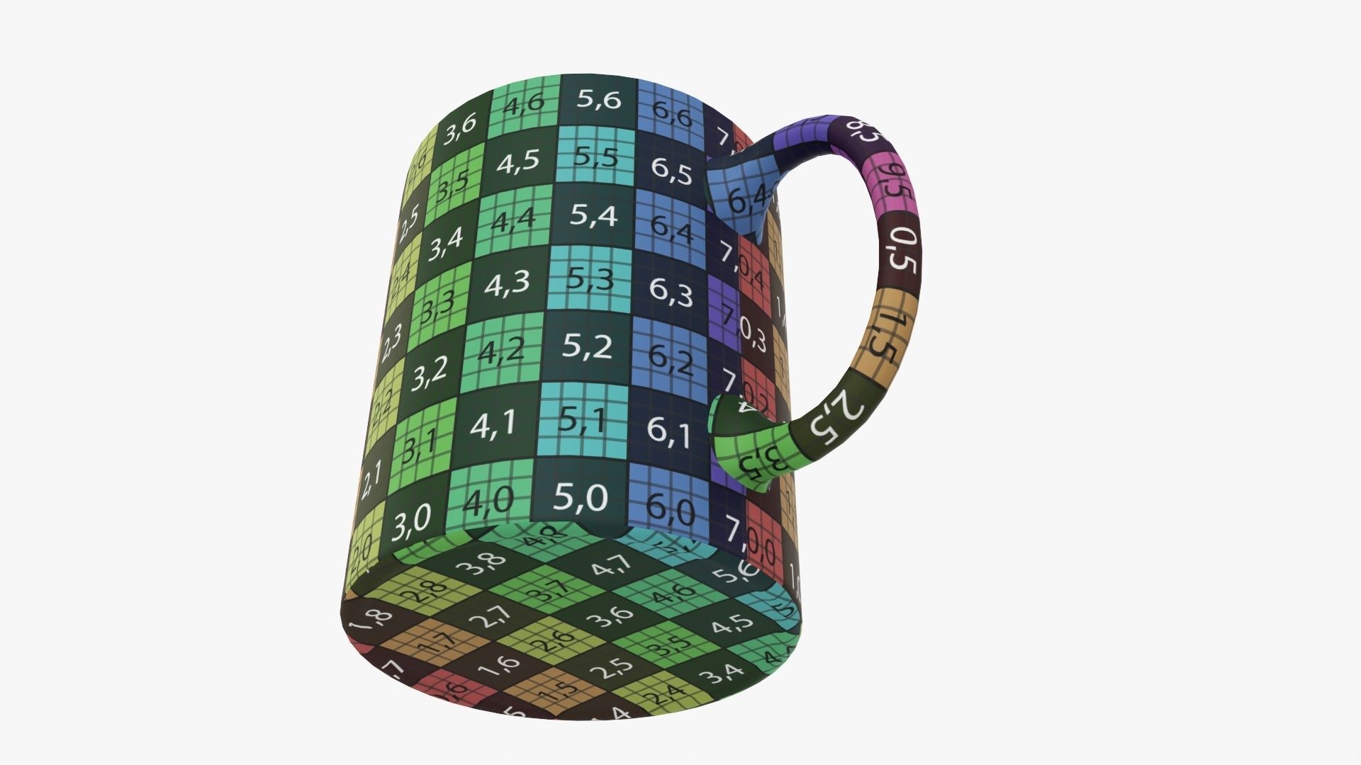 Coffee mug with handle 06 3D model_14