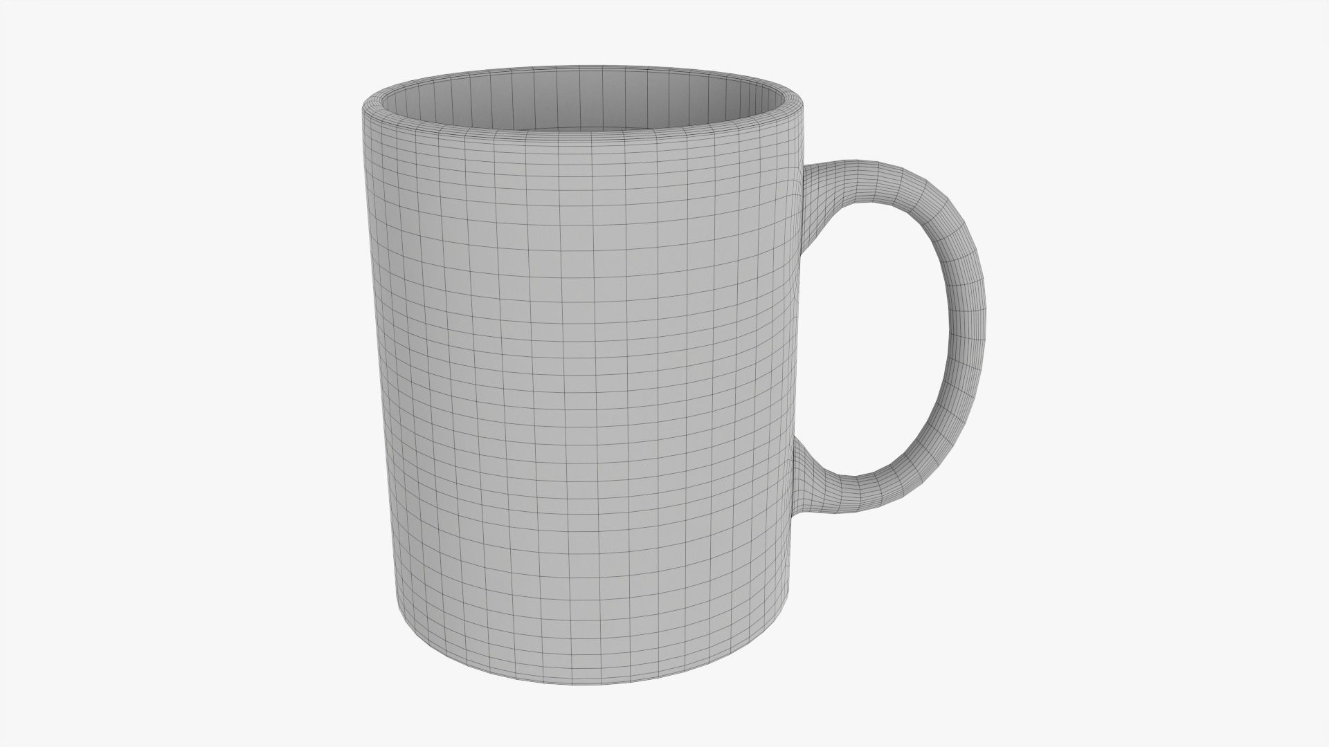 Coffee mug with handle 06 3D model_6