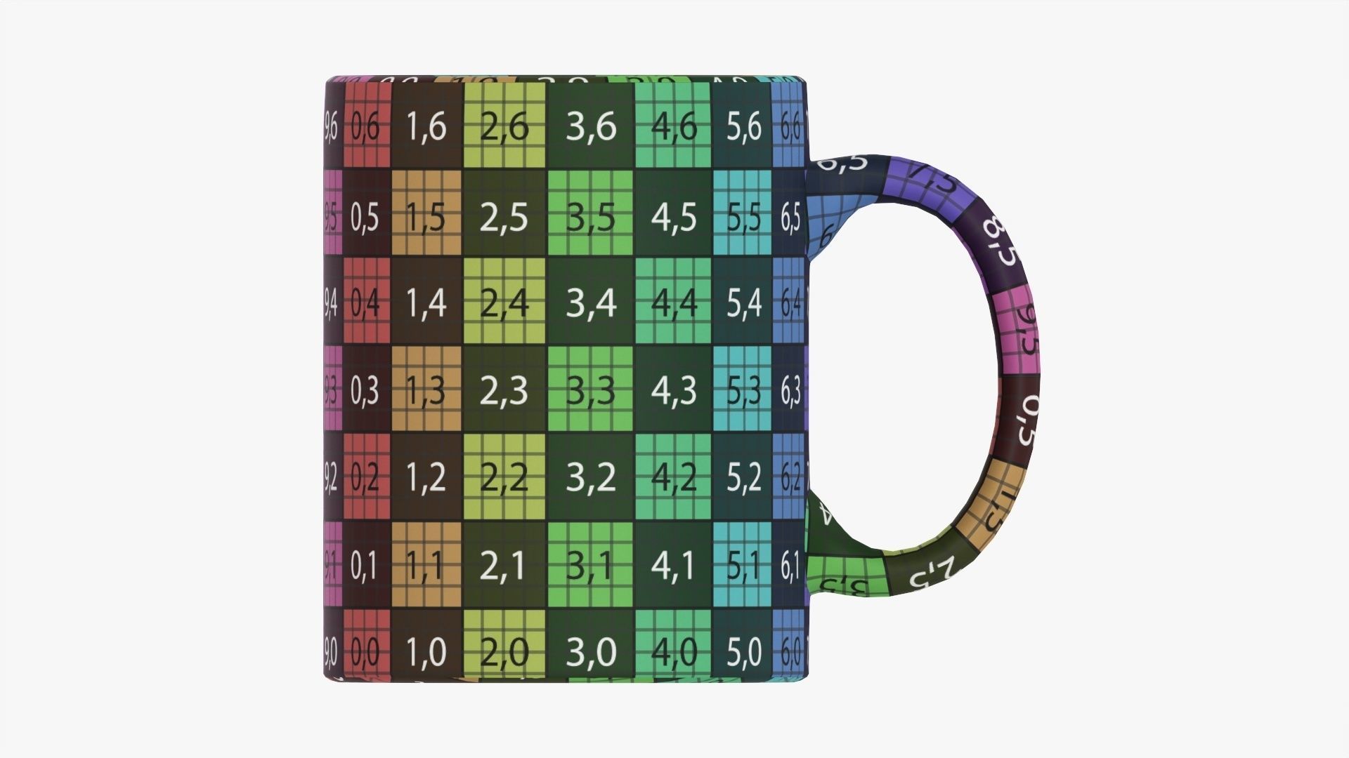 Coffee mug with handle 06 3D model_15