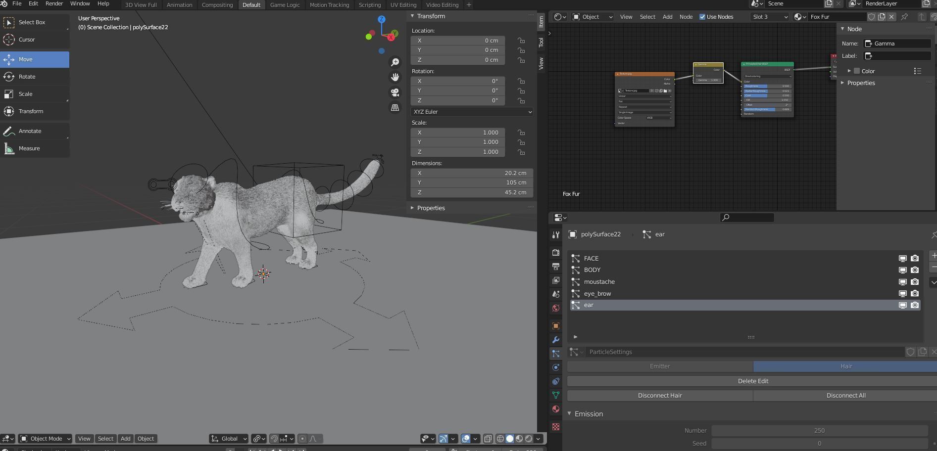 Realistic Fur Black panther Rigged Low-poly 3D model_11