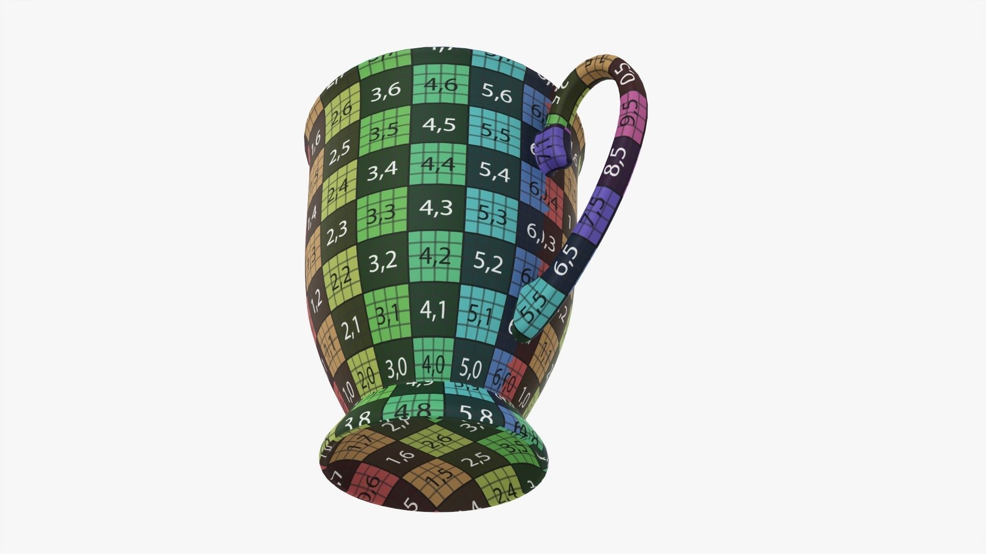 Coffee mug with handle 07 3D model_14