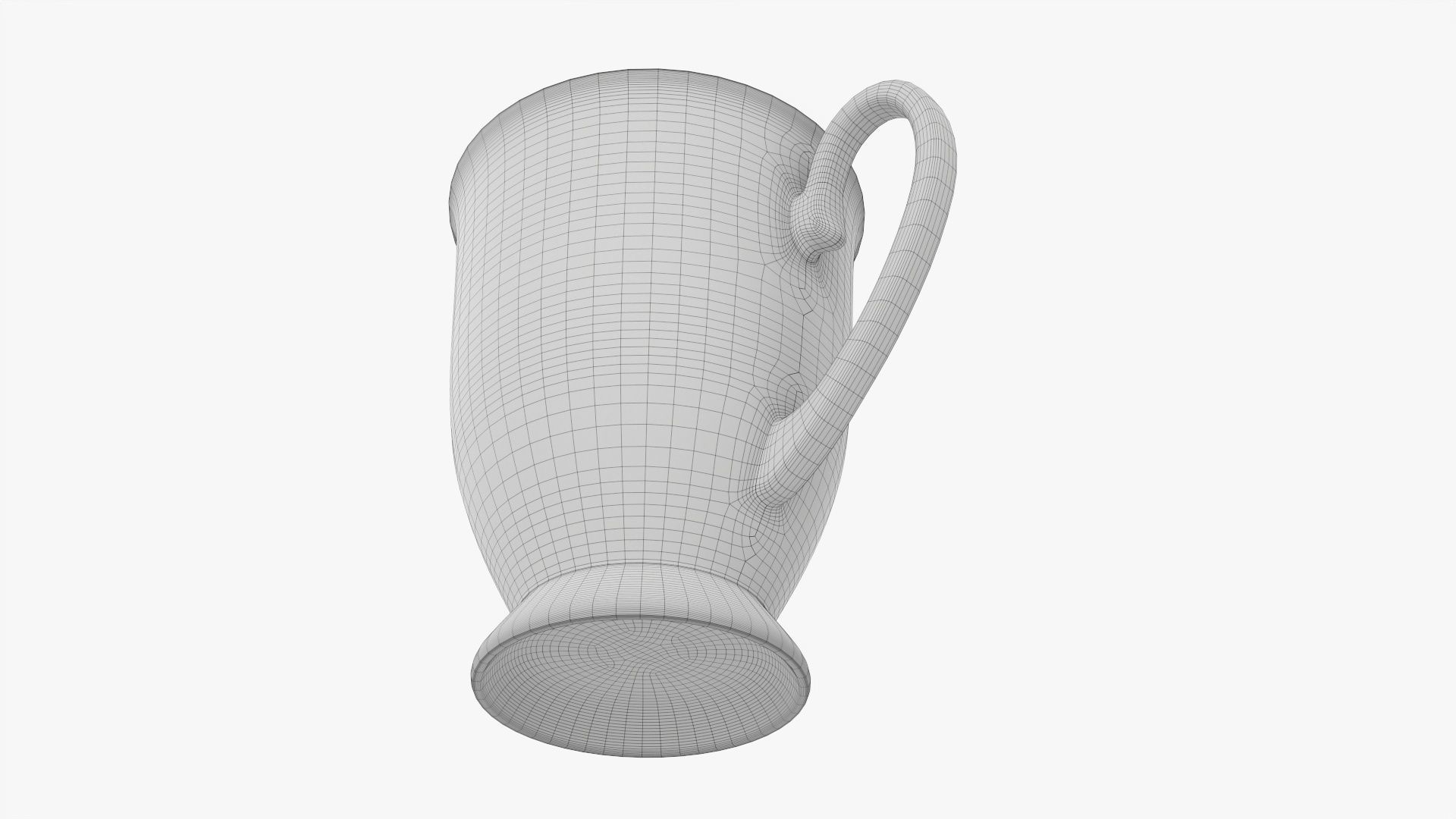Coffee mug with handle 07 3D model_8