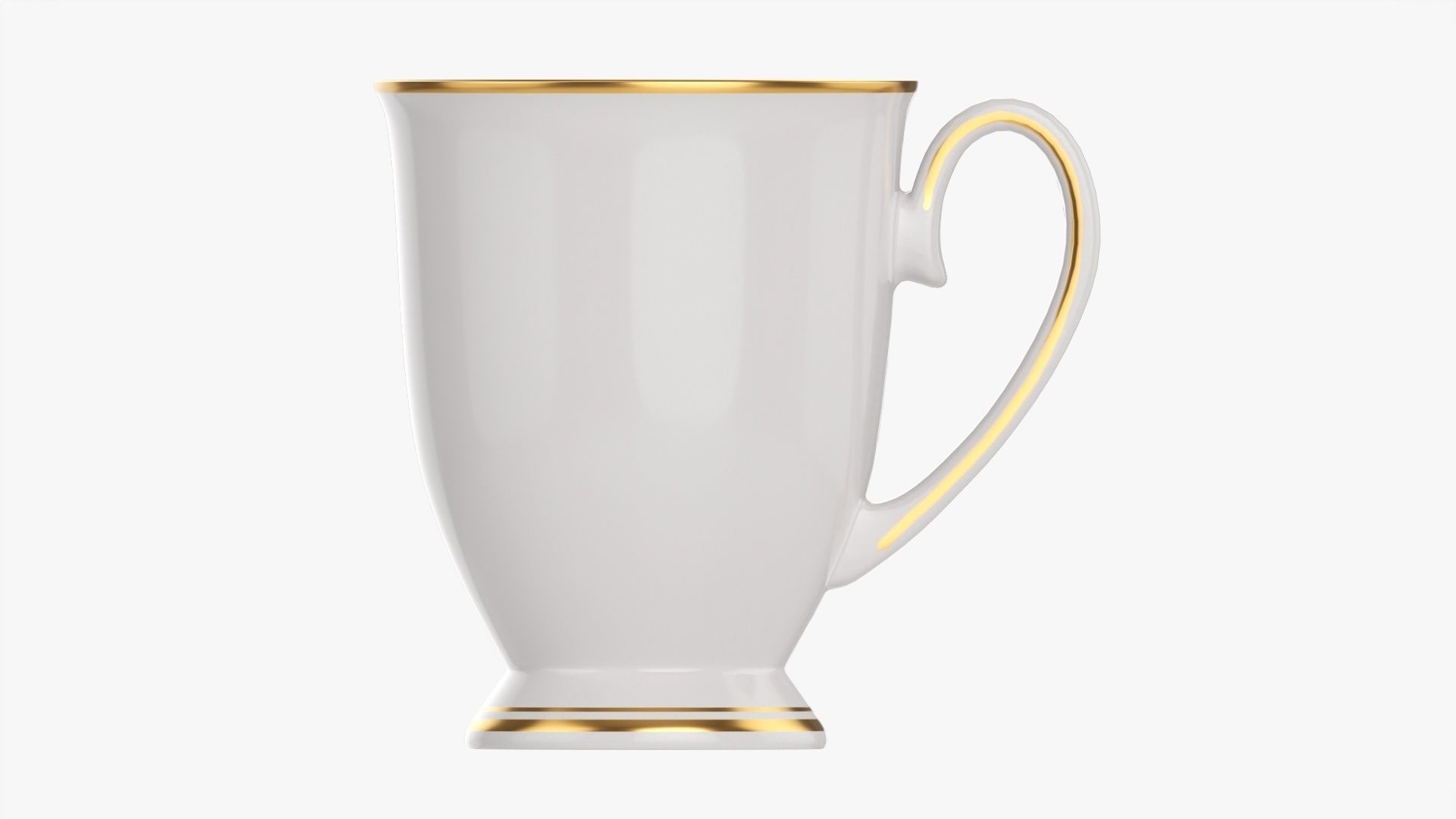Coffee mug with handle 07 3D model_3
