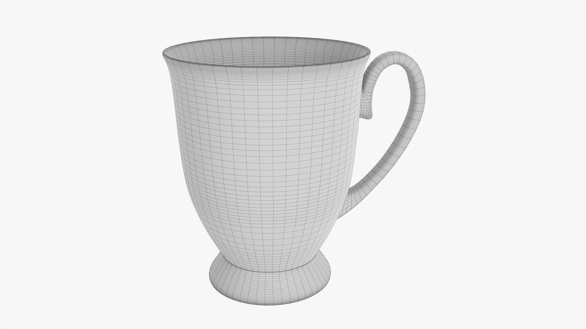 Coffee mug with handle 07 3D model_6