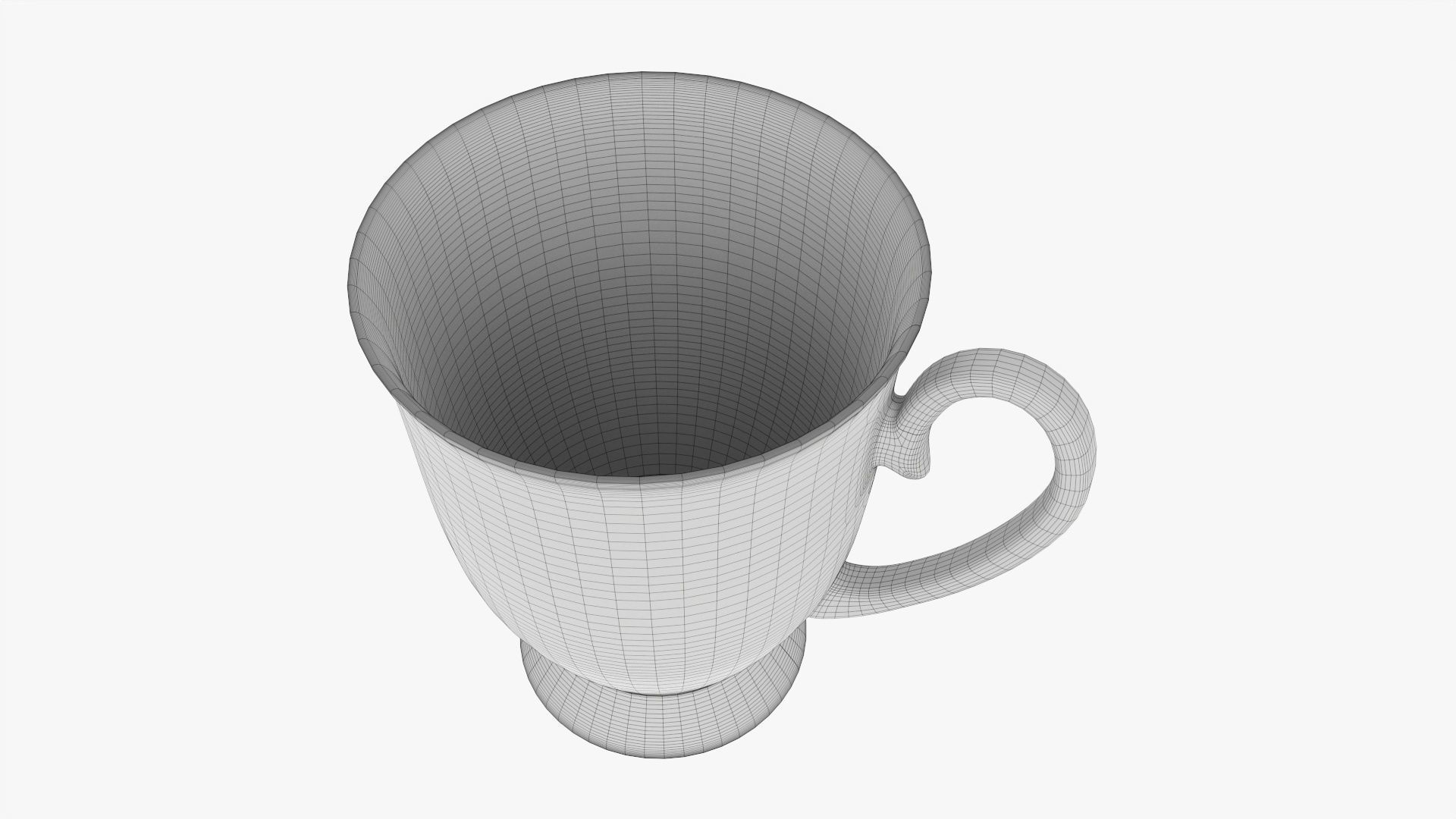 Coffee mug with handle 07 3D model_7