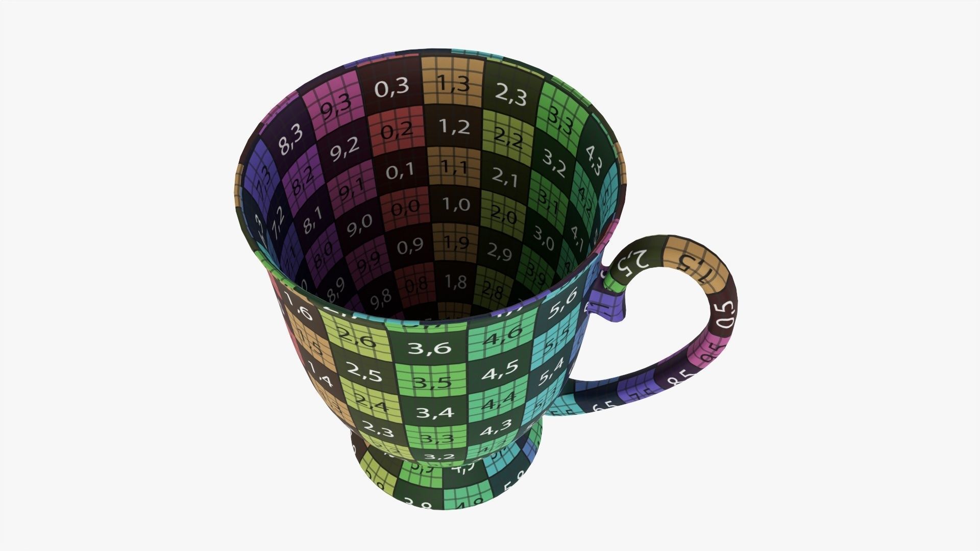 Coffee mug with handle 07 3D model_13