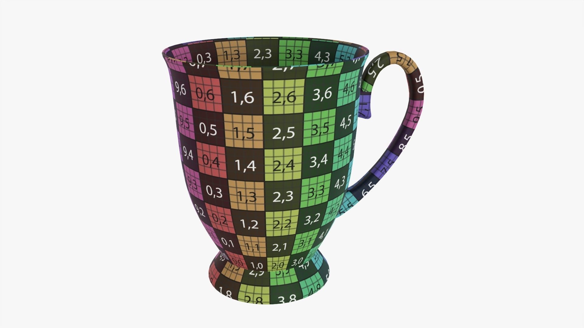 Coffee mug with handle 07 3D model_12