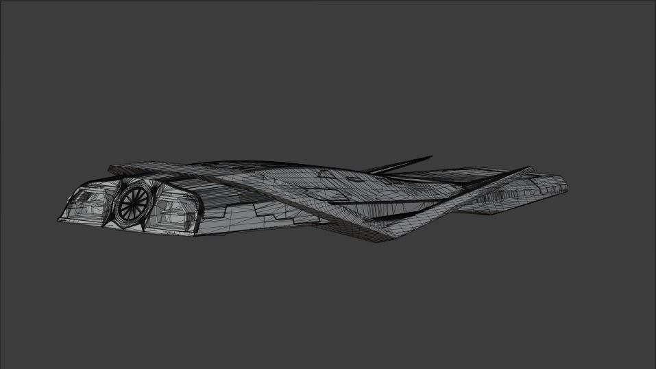 Endurence Interstellar Spaceship Low-poly 3D model_27