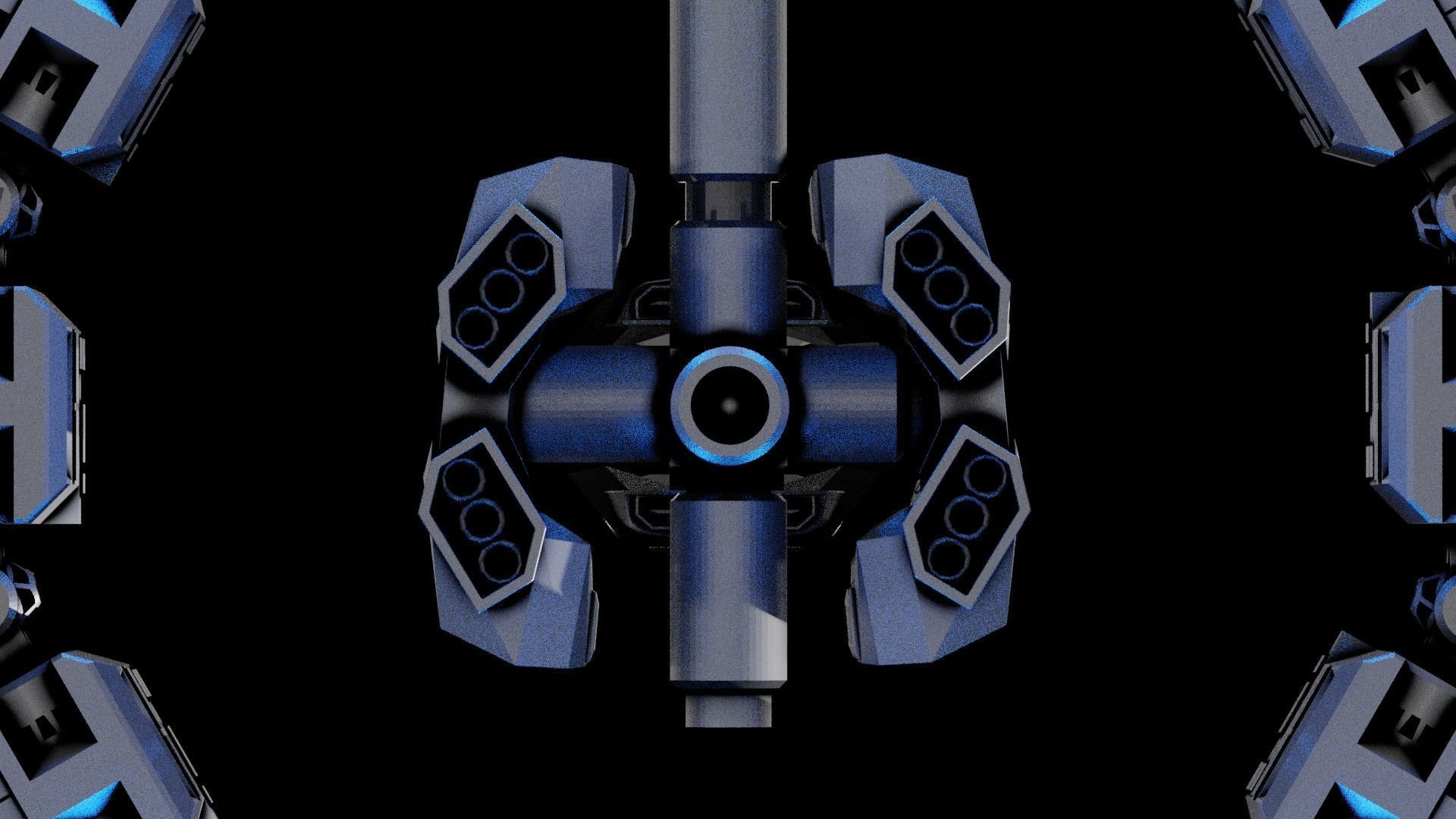 Endurence Interstellar Spaceship Low-poly 3D model_8