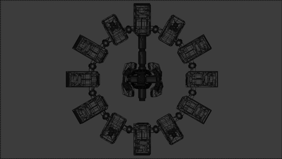 Endurence Interstellar Spaceship Low-poly 3D model_12