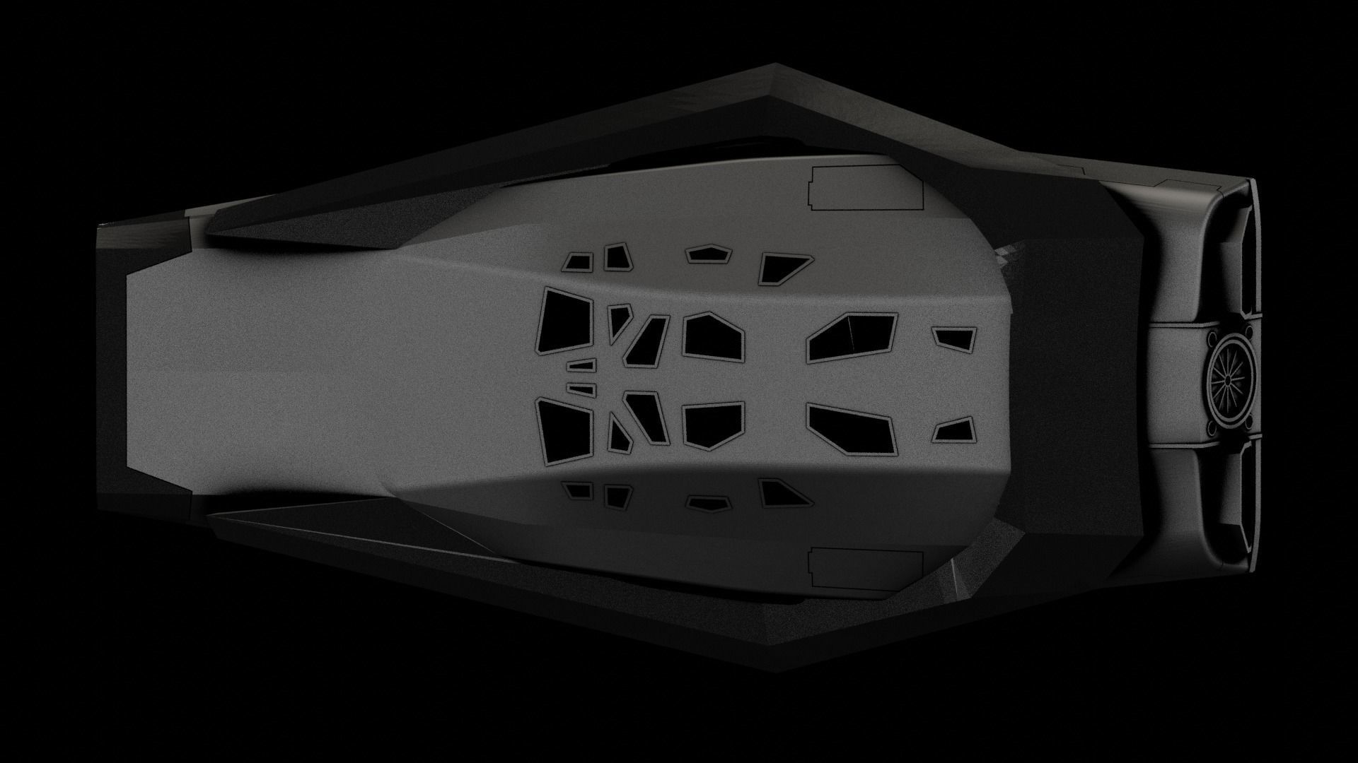 Endurence Interstellar Spaceship Low-poly 3D model_25