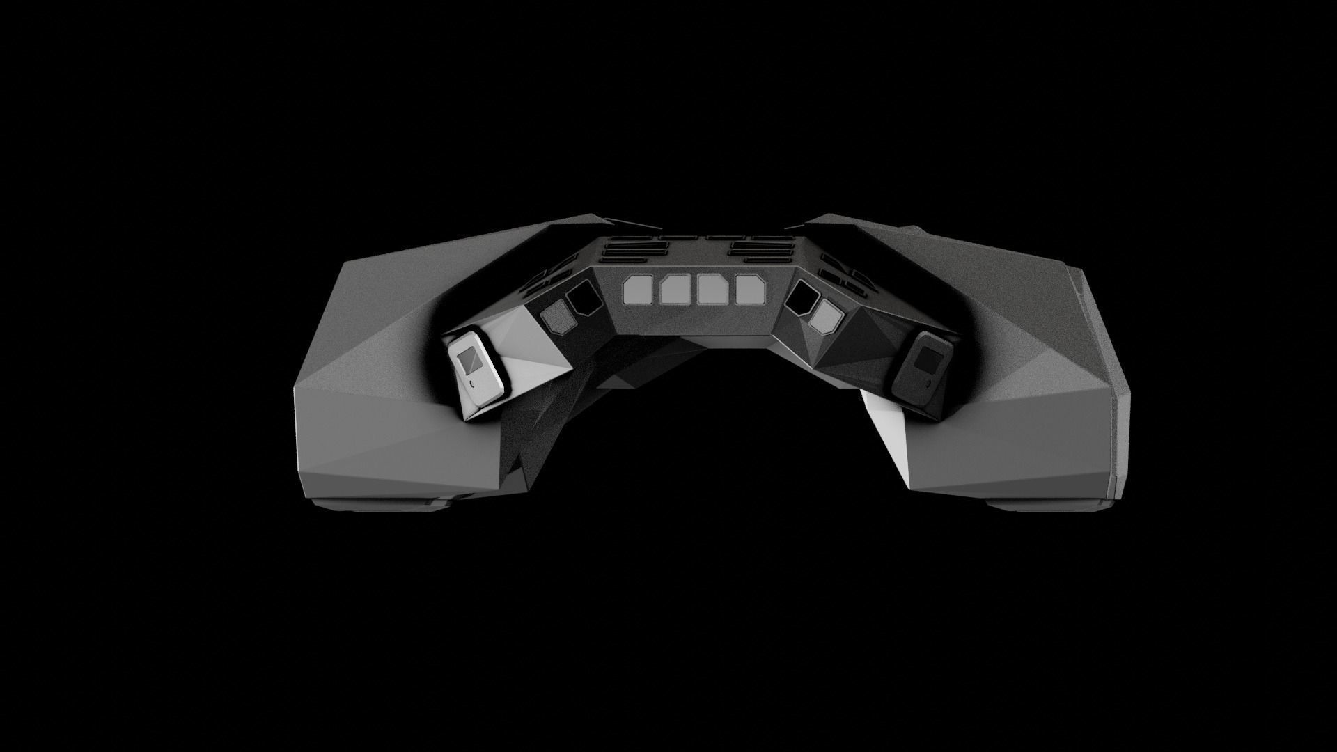 Endurence Interstellar Spaceship Low-poly 3D model_16