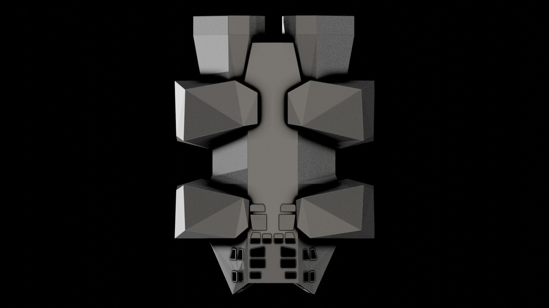 Endurence Interstellar Spaceship Low-poly 3D model_17