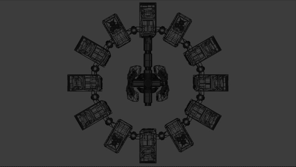 Endurence Interstellar Spaceship Low-poly 3D model_13