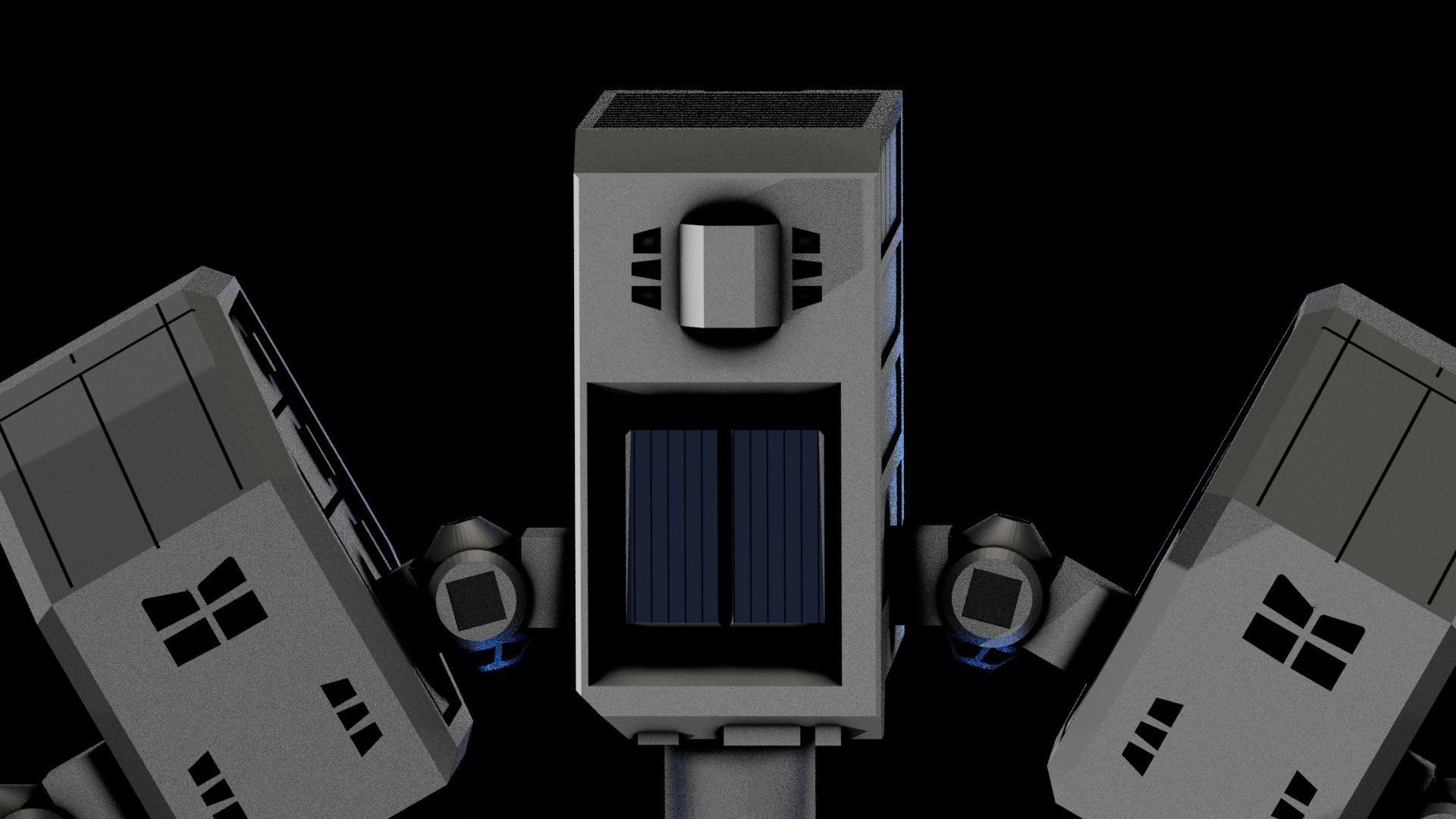 Endurence Interstellar Spaceship Low-poly 3D model_7