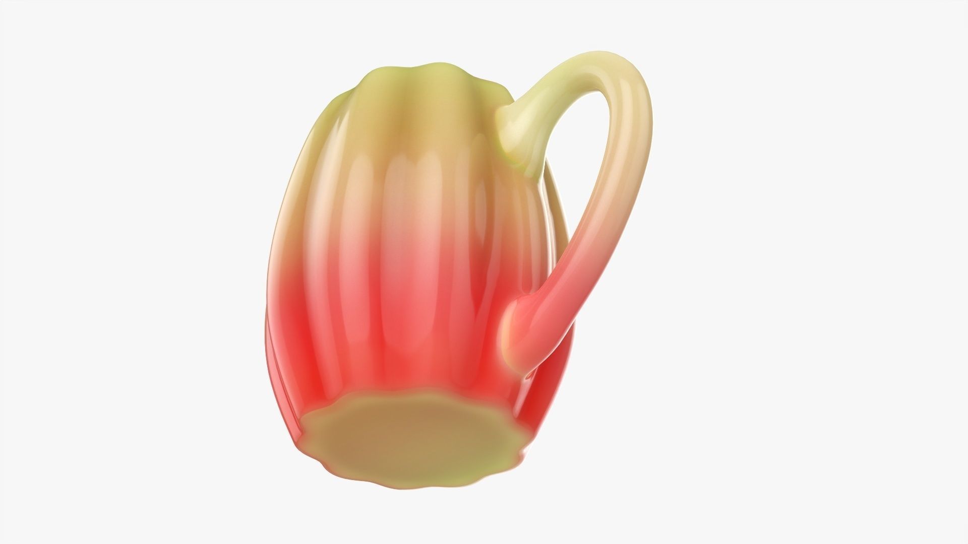 Coffee mug with handle 08 3D model_2