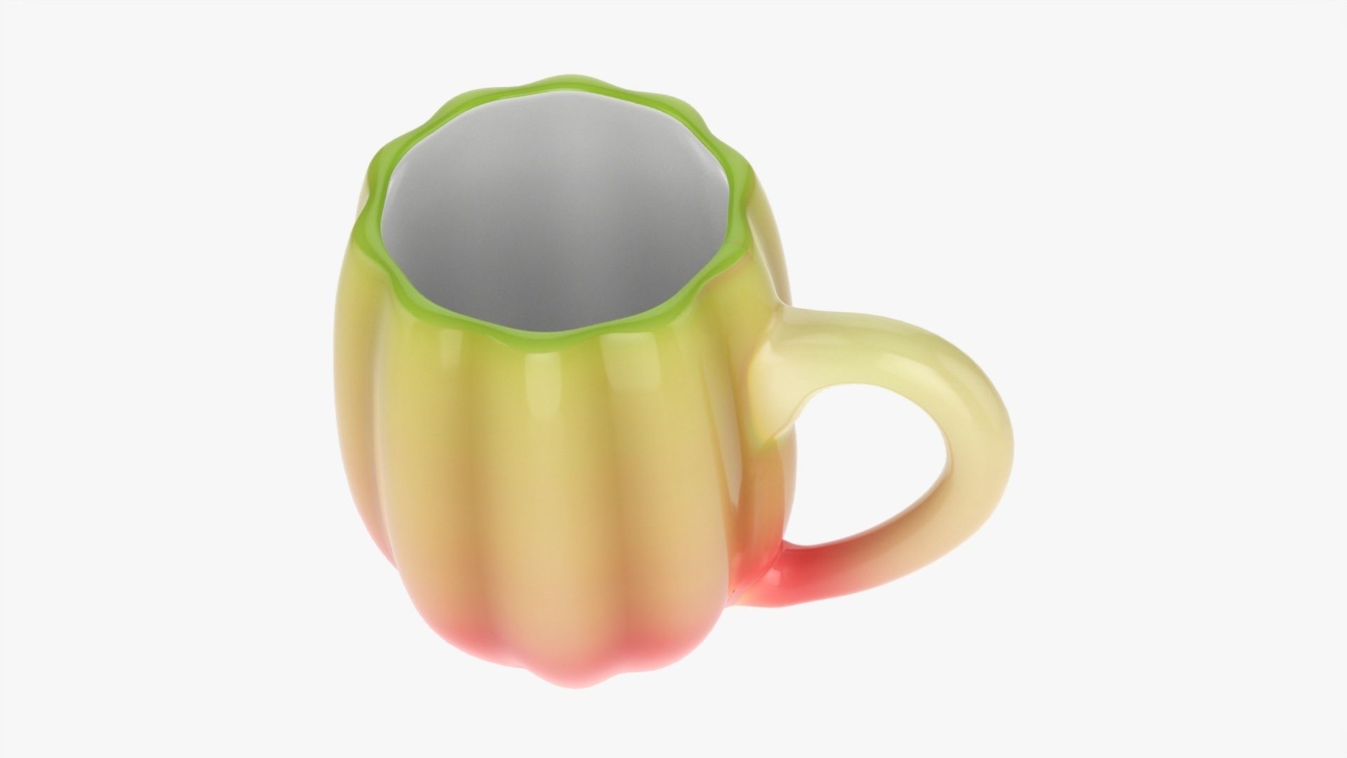 Coffee mug with handle 08 3D model_1