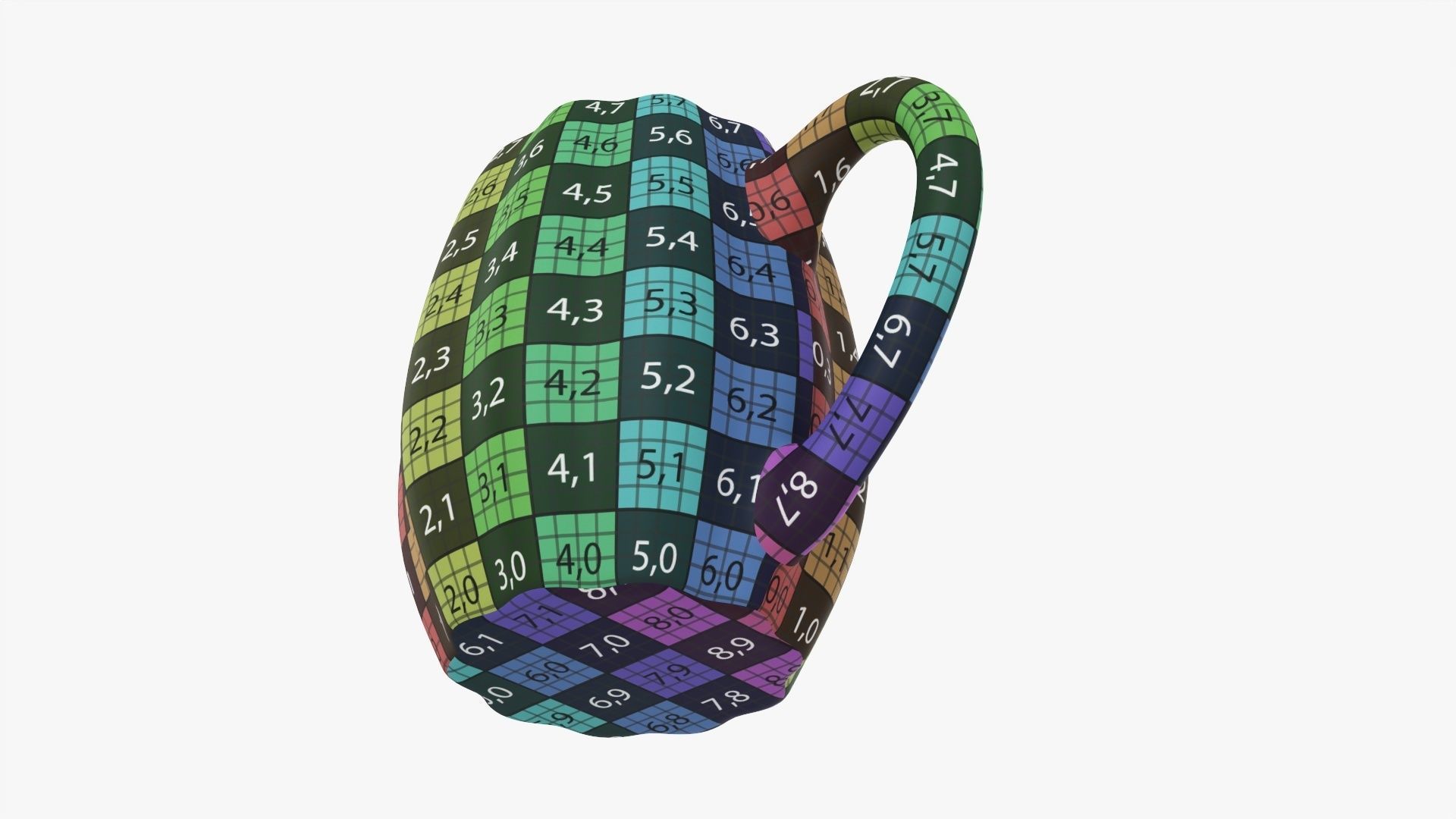 Coffee mug with handle 08 3D model_14