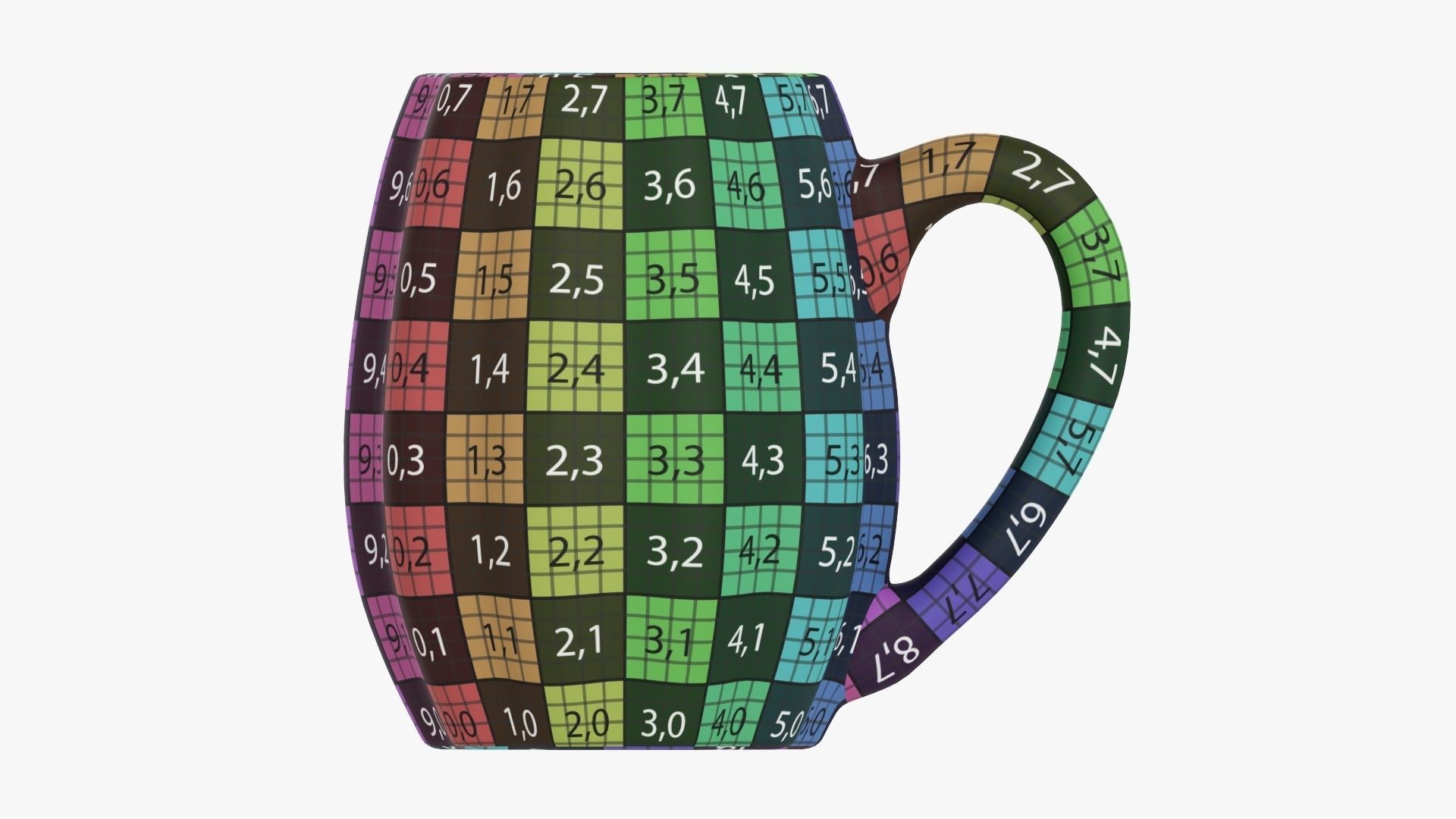 Coffee mug with handle 08 3D model_15