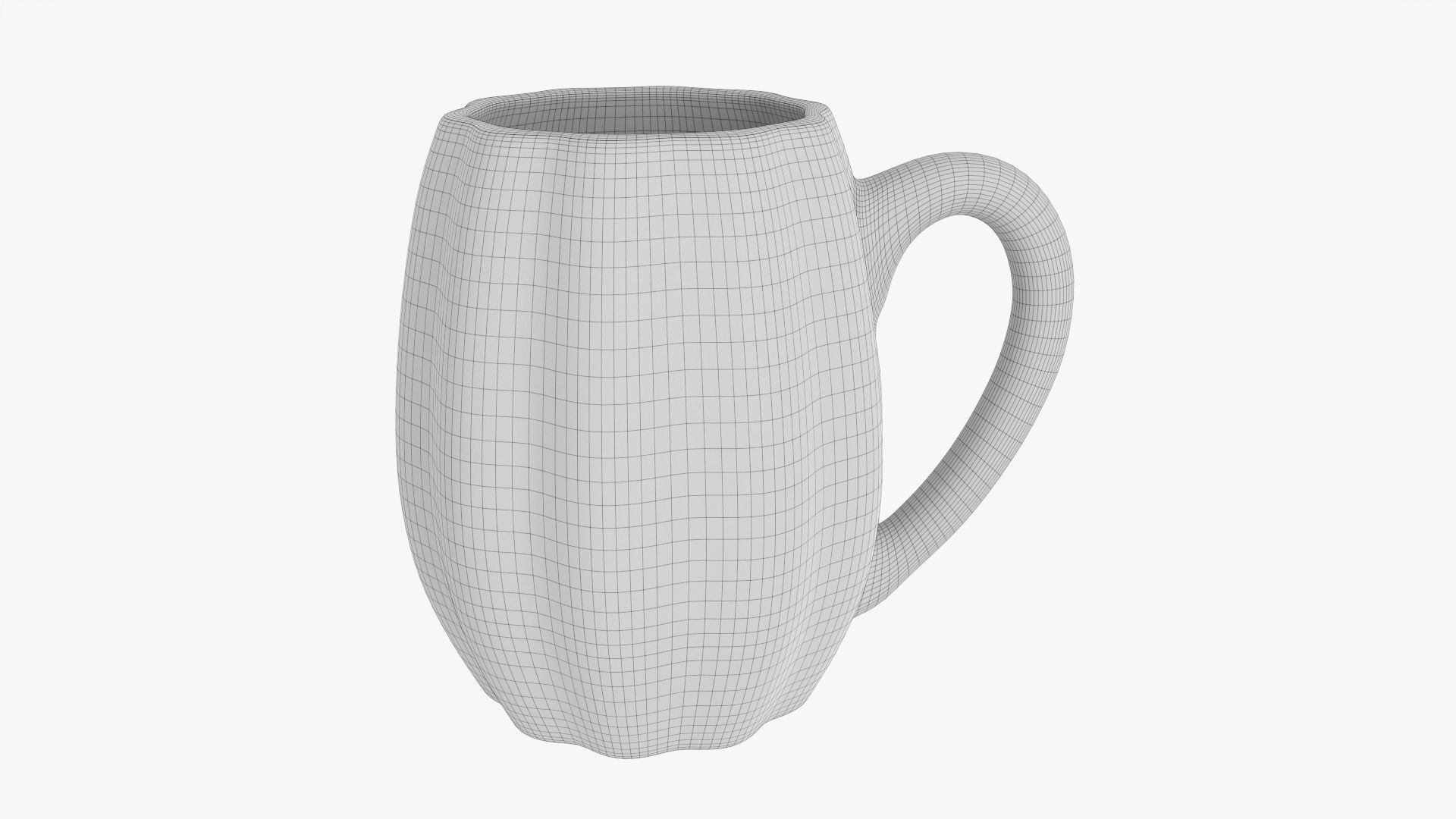 Coffee mug with handle 08 3D model_6
