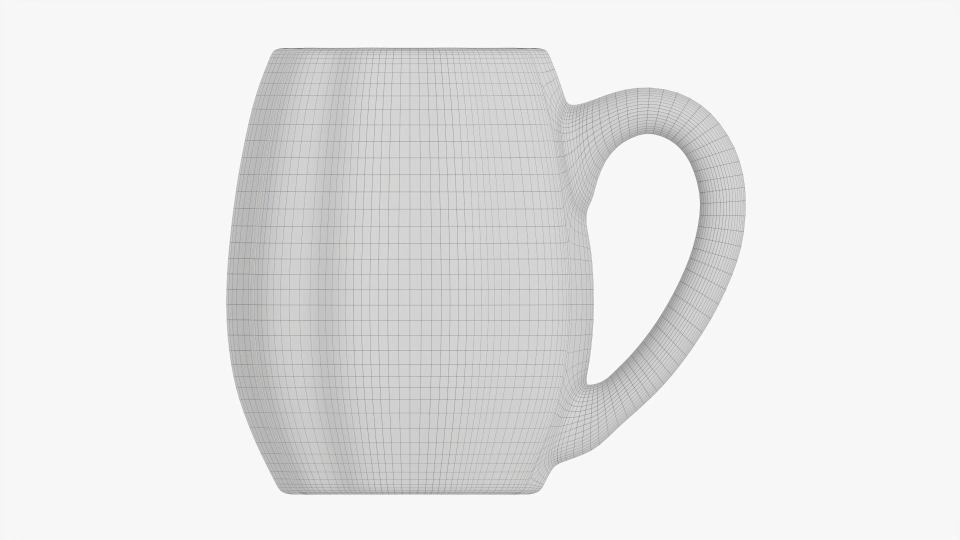 Coffee mug with handle 08 3D model_9