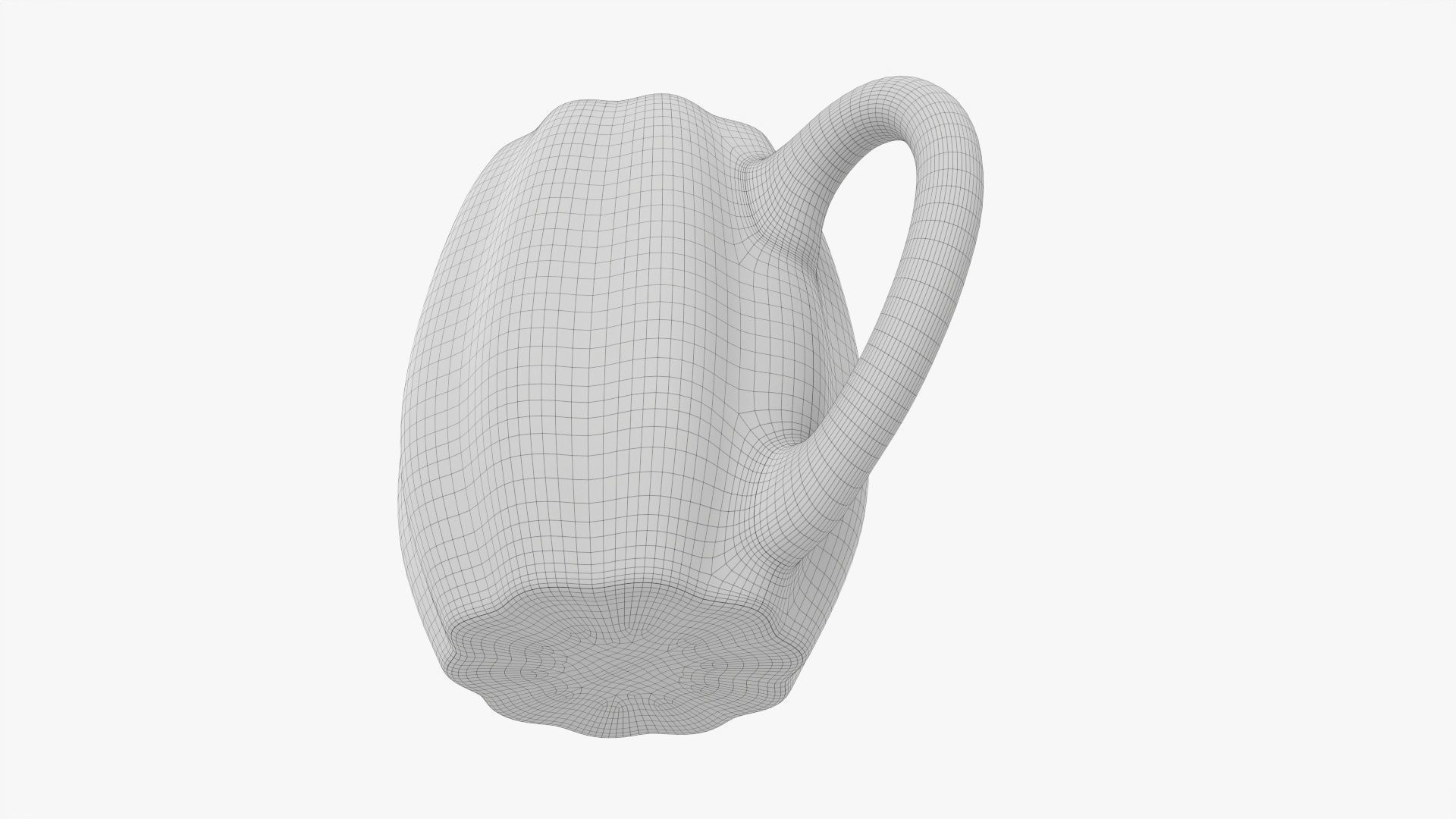 Coffee mug with handle 08 3D model_8