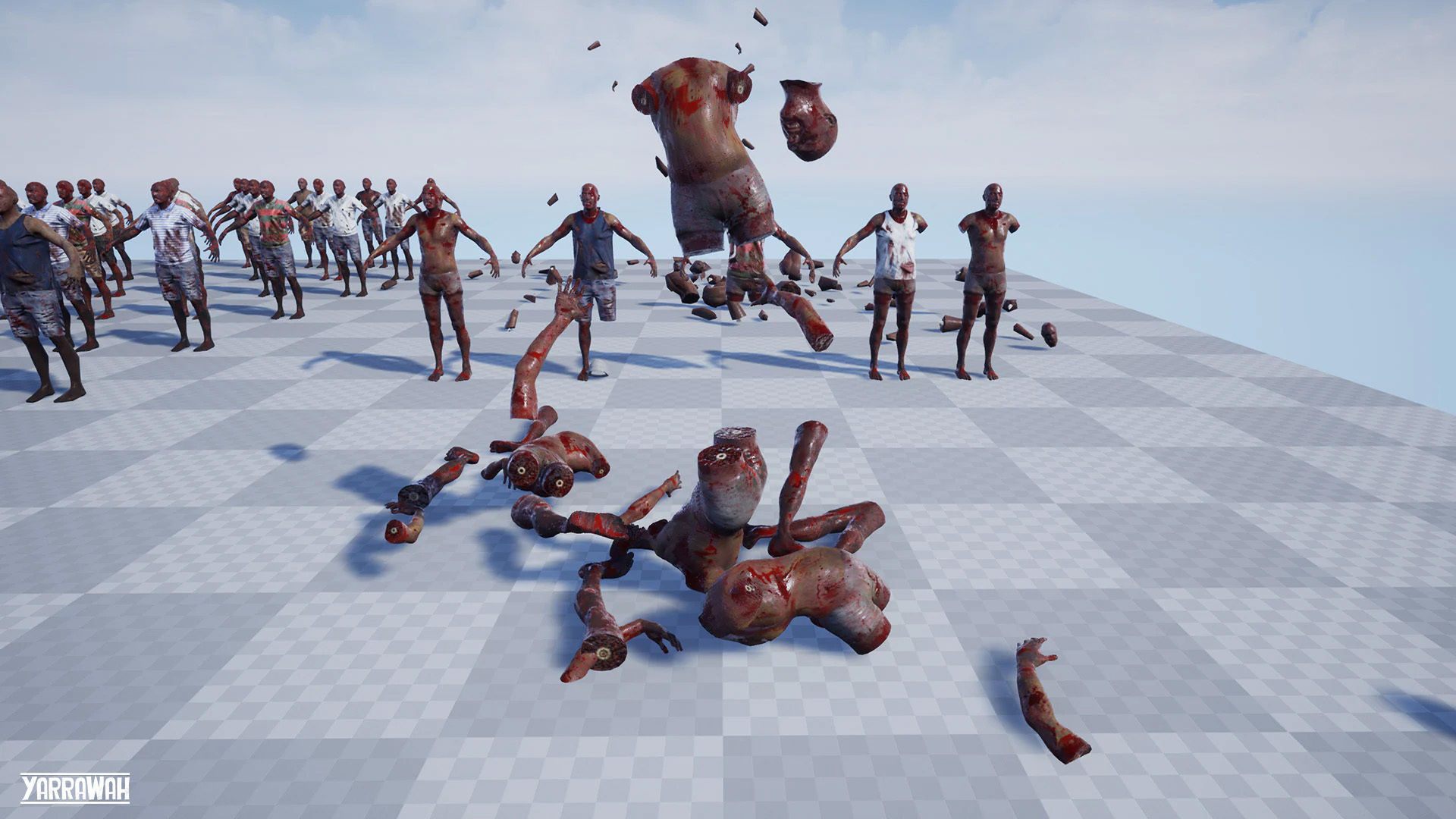 Zombie - Bloated Male Low-poly 3D model_24