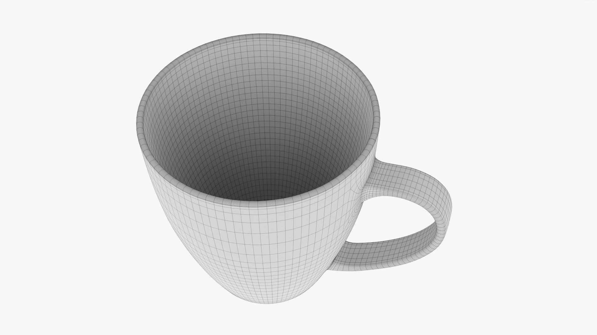 Coffee mug with handle 09 3D model_7