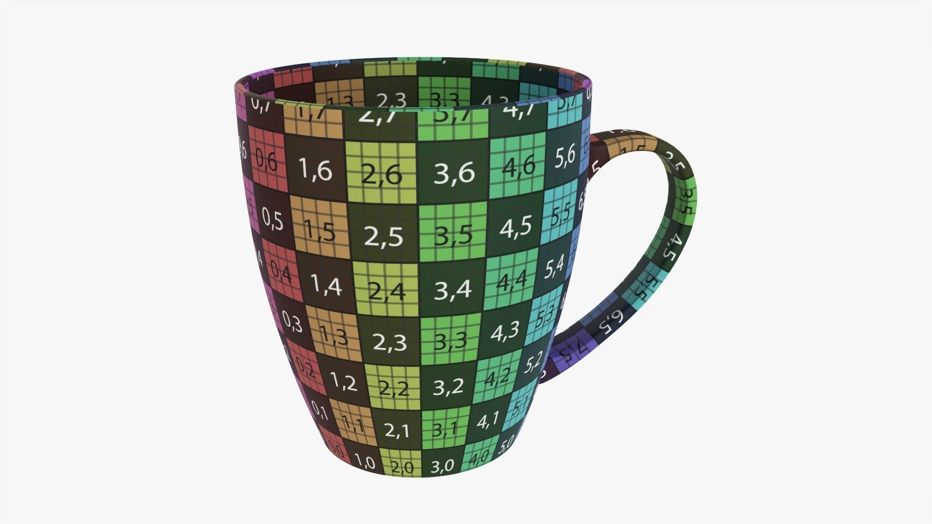 Coffee mug with handle 09 3D model_12