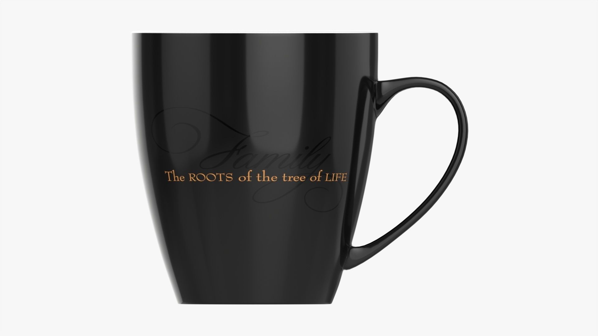 Coffee mug with handle 09 3D model_3