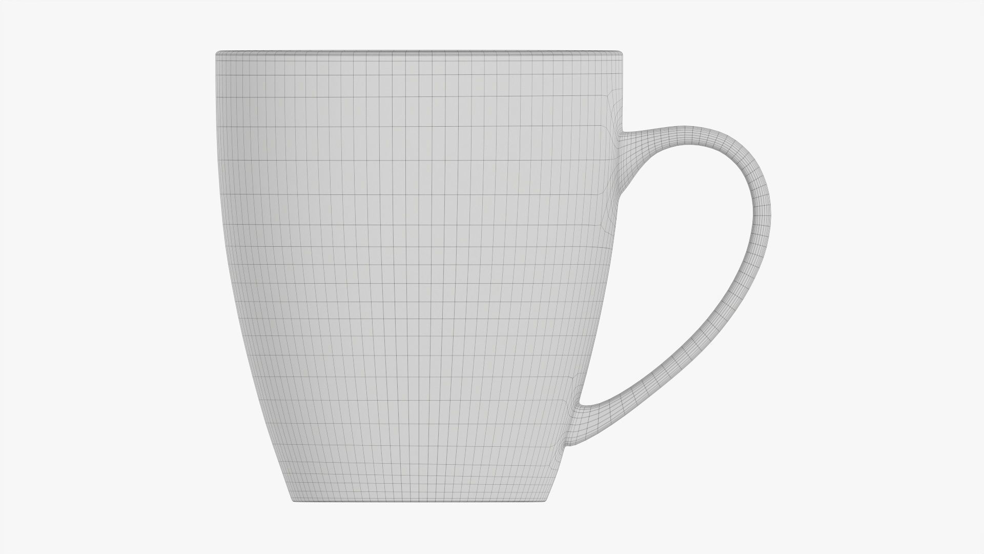 Coffee mug with handle 09 3D model_9
