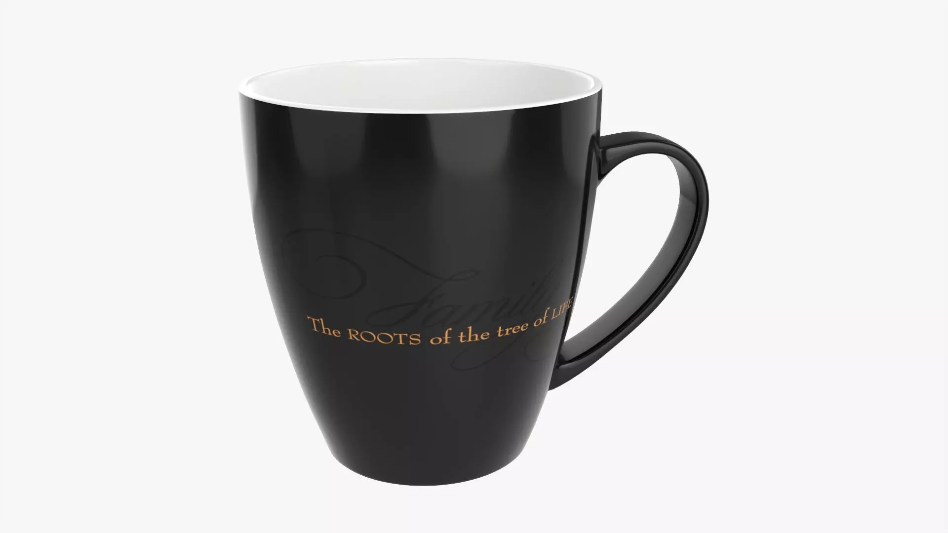 Coffee mug with handle 09 3D model_0