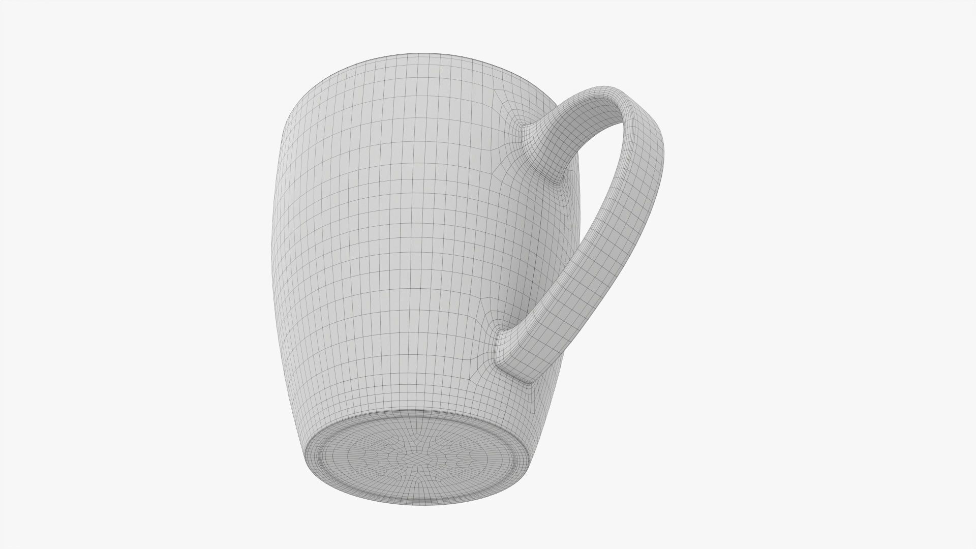 Coffee mug with handle 09 3D model_8