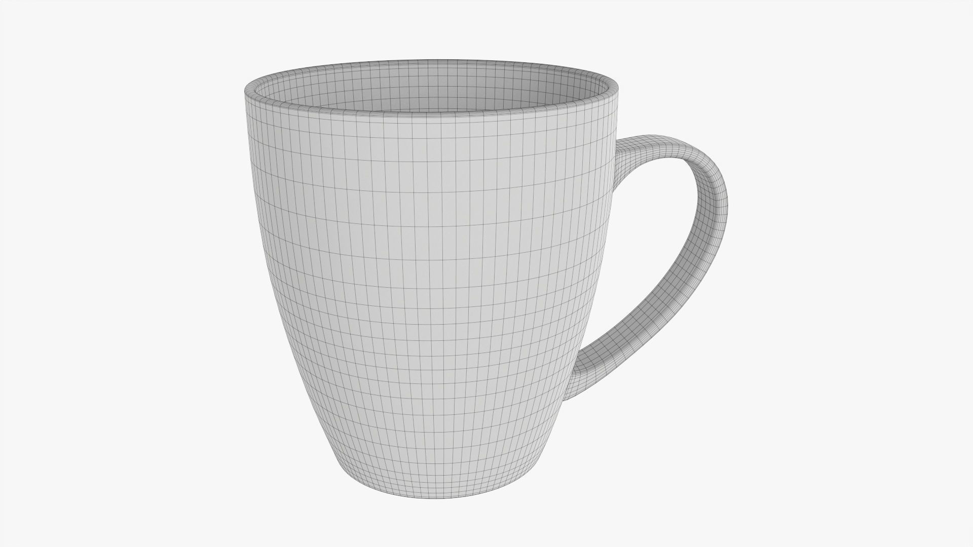 Coffee mug with handle 09 3D model_6