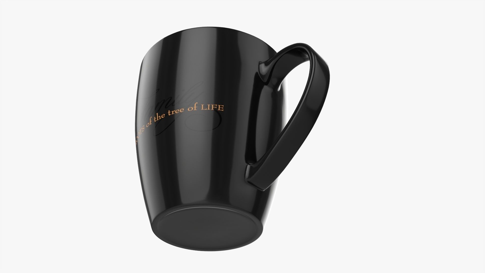 Coffee mug with handle 09 3D model_2
