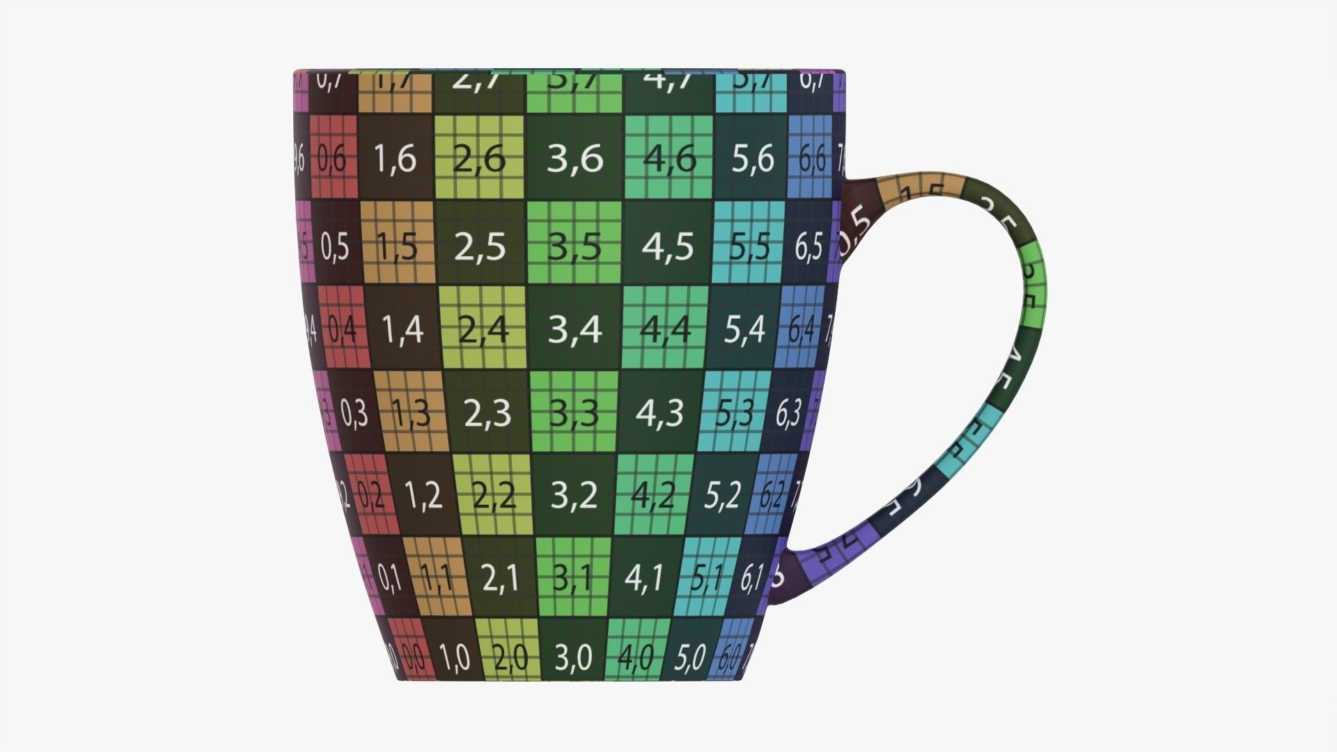 Coffee mug with handle 09 3D model_15