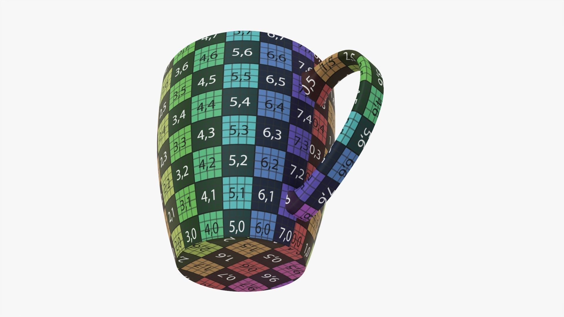 Coffee mug with handle 09 3D model_14