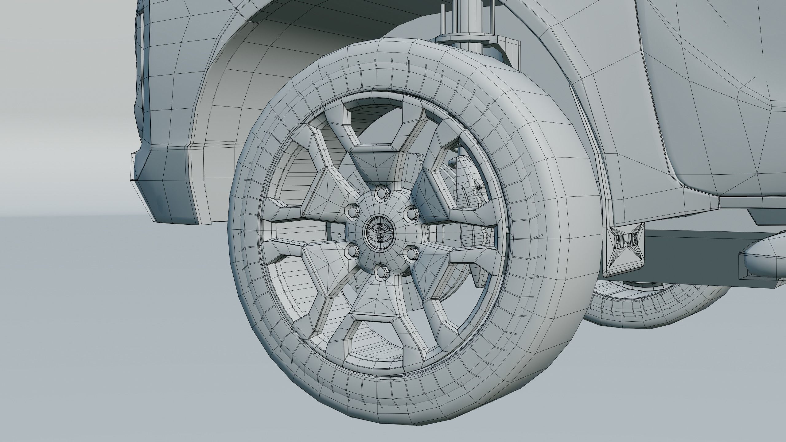 Toyota Hilux Xtra Cab 2021 Low-poly 3D model_27