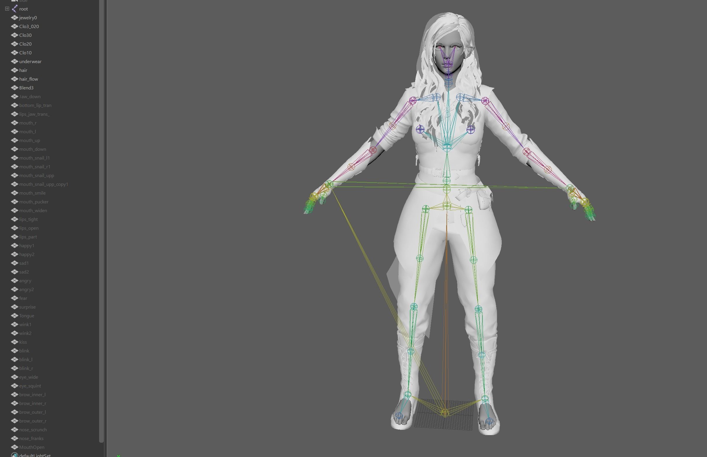 Medieval Fantasy girl - Game Ready Low-poly 3D model Low-poly 3D model_14