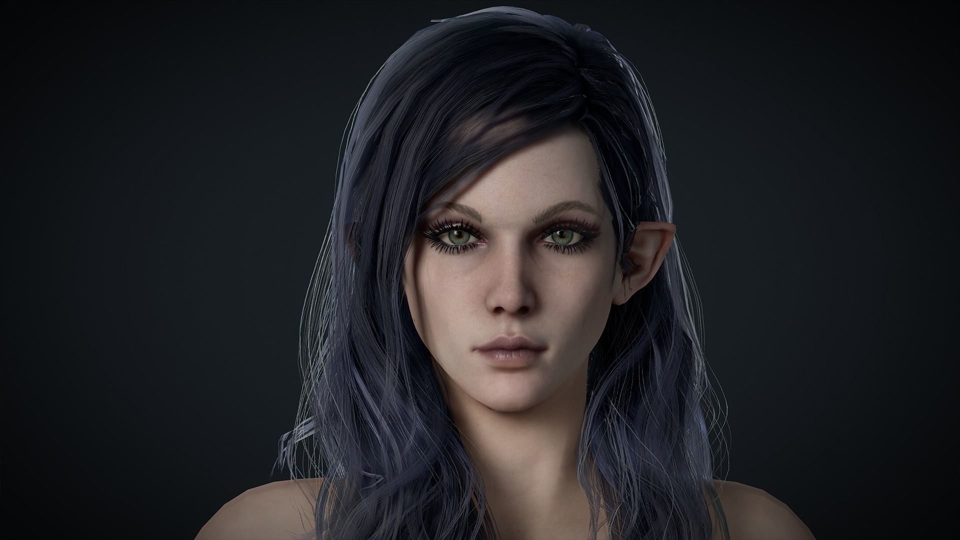 Medieval Fantasy girl - Game Ready Low-poly 3D model Low-poly 3D model_8