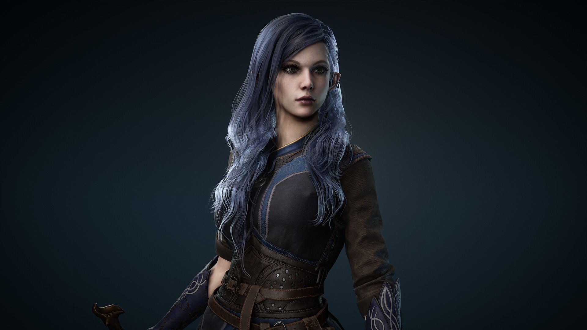 Medieval Fantasy girl - Game Ready Low-poly 3D model Low-poly 3D model_13