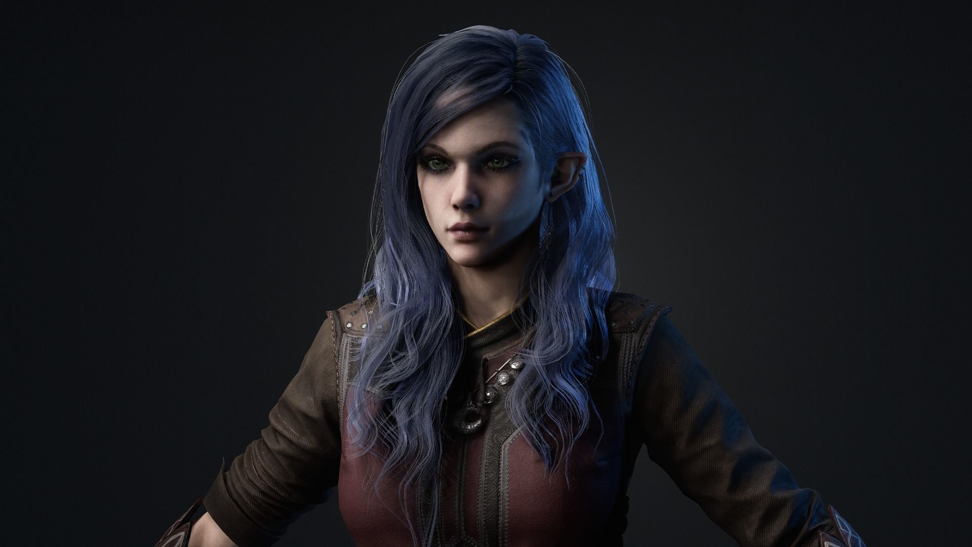 Medieval Fantasy girl - Game Ready Low-poly 3D model Low-poly 3D model_3