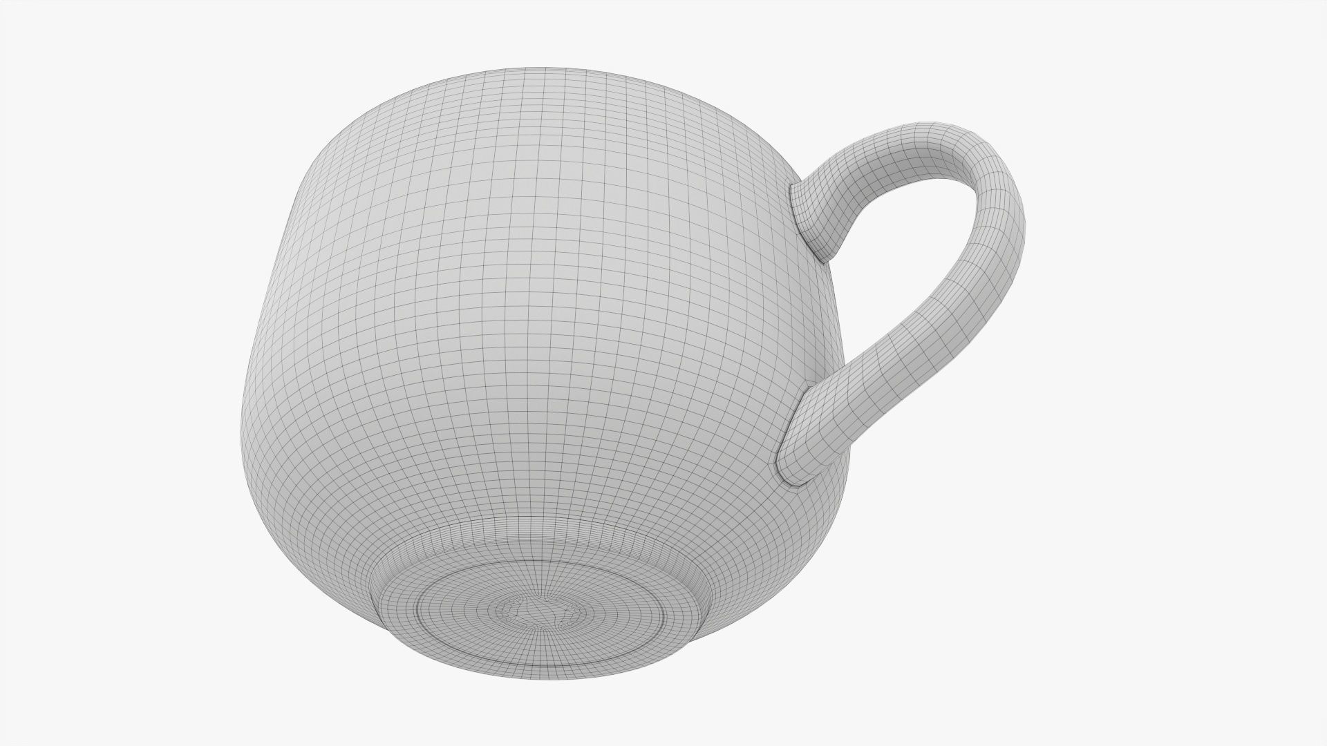 Coffee mug with handle 10 3D model_9