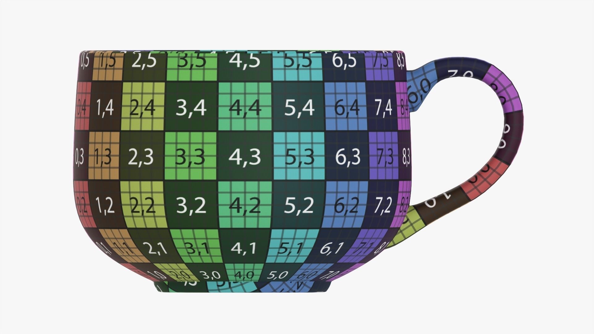 Coffee mug with handle 10 3D model_16