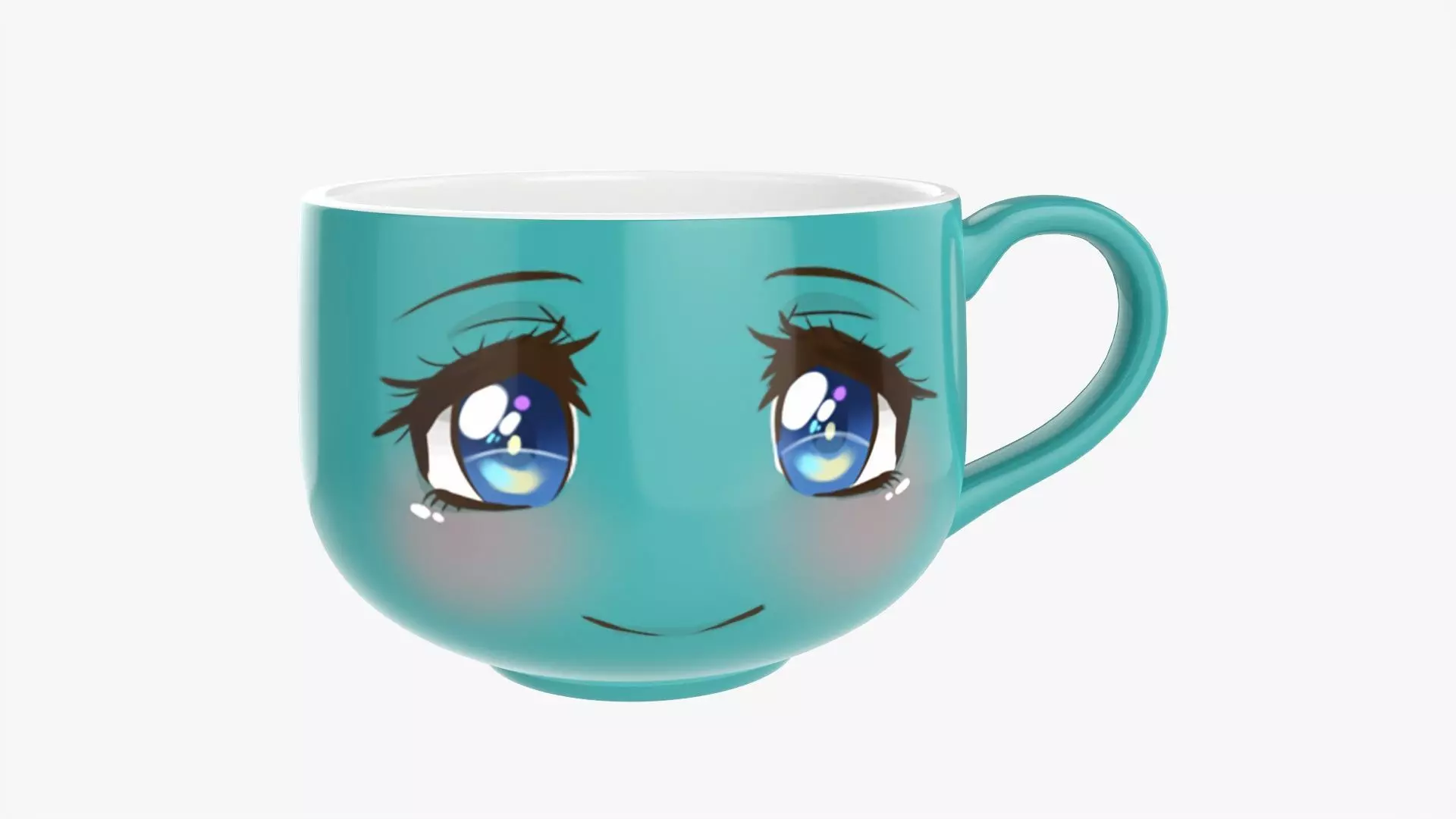 Coffee mug with handle 10 3D model_0