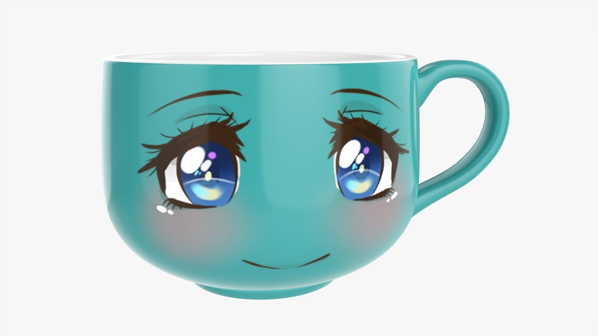 Coffee mug with handle 10 3D model_1