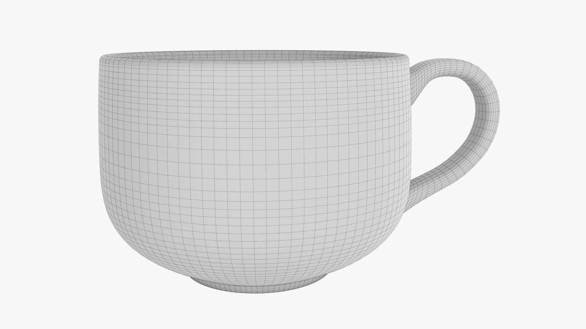 Coffee mug with handle 10 3D model_7