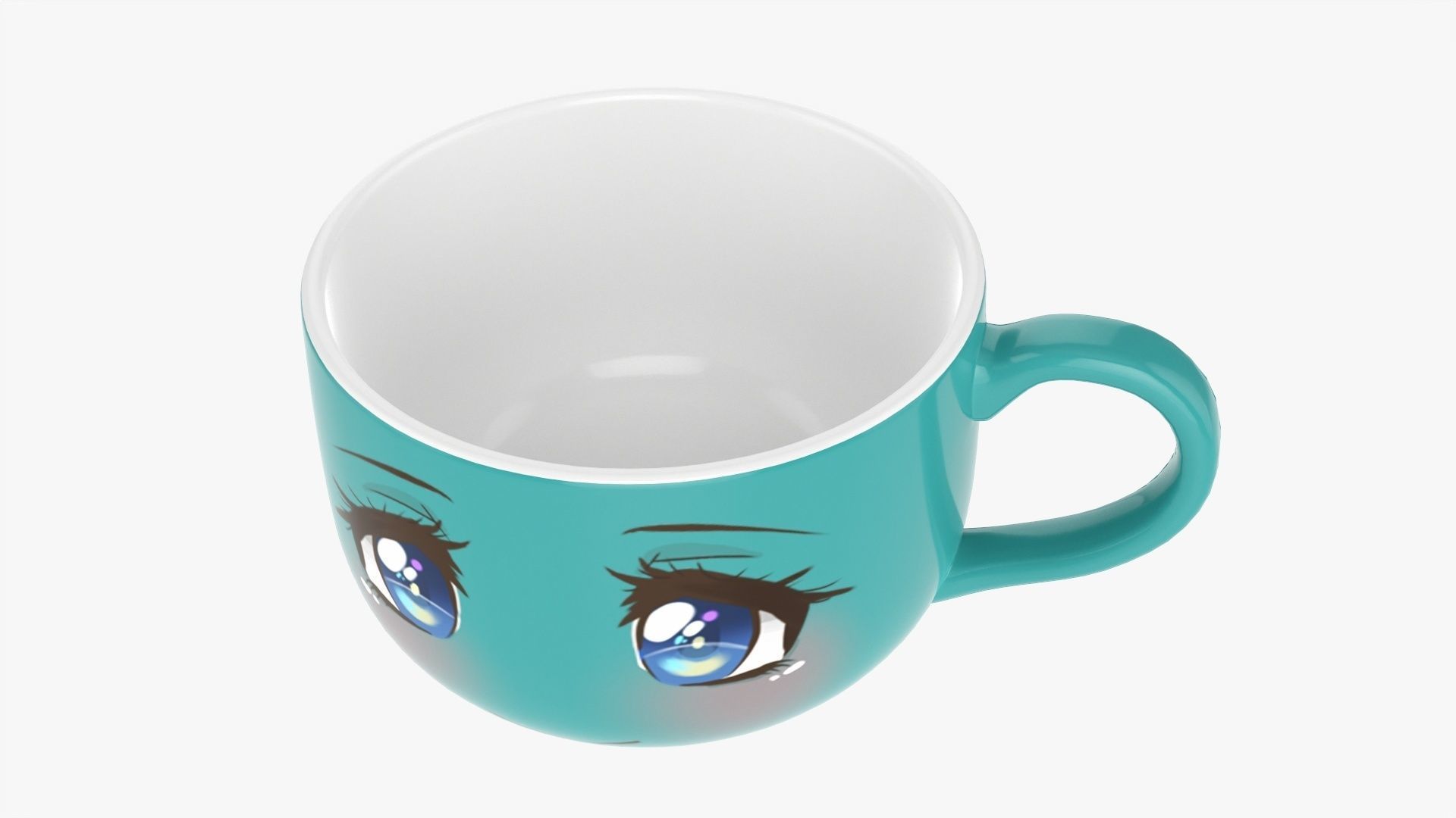 Coffee mug with handle 10 3D model_2