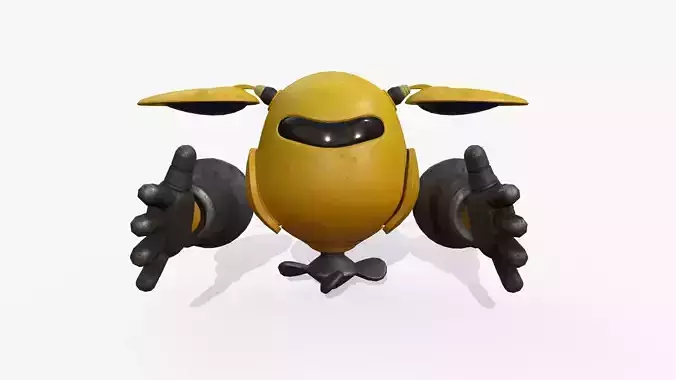 Robot smash Low-poly 3D model